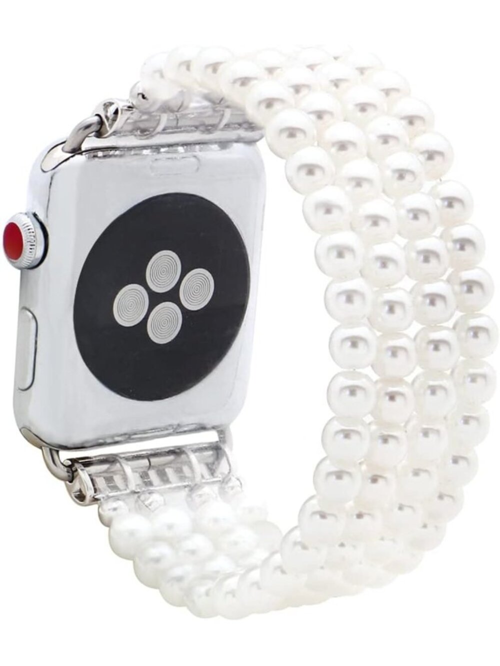 Colorful Beaded Bracelet for Apple Watch, Elastic Stretch Replacement Band